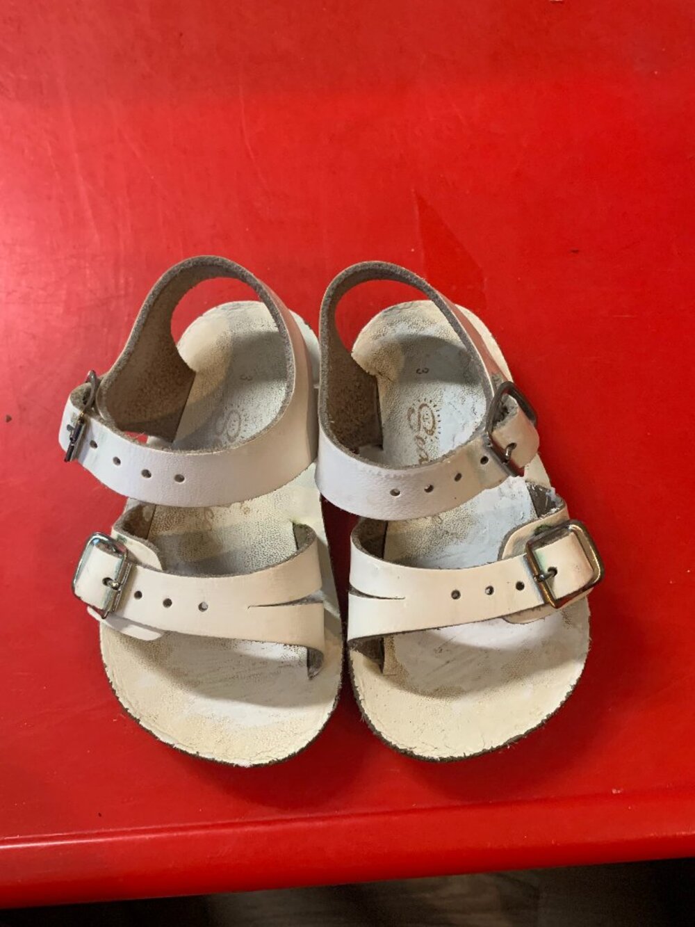 Infant Girl's Size 3 White Sea Weeds Sandals